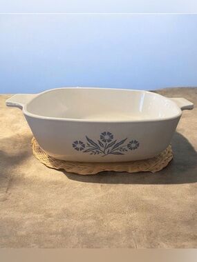 Corning Ware Blue Cornflower 1 Quart Casserole Dish P-1-B Vintage USA No Lid